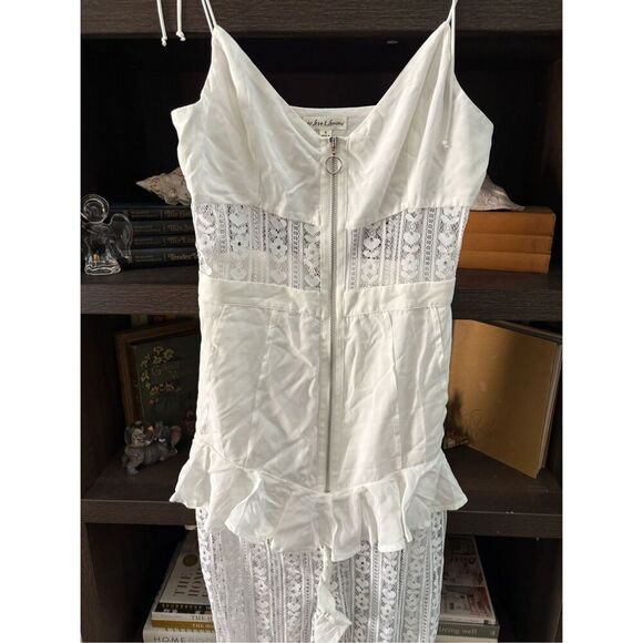 NWT For Love & Lemons x Revolve Lovebird White Lace Midi Dress Small $295 MSRP - Picture 6 of 9